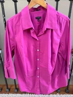 Talbots Vibrant Fuchsia Button-Up Shirt